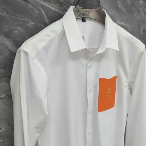 Replica Hermes Shirts Long Sleeved For Men #1378516 $76.00 USD for Wholesale