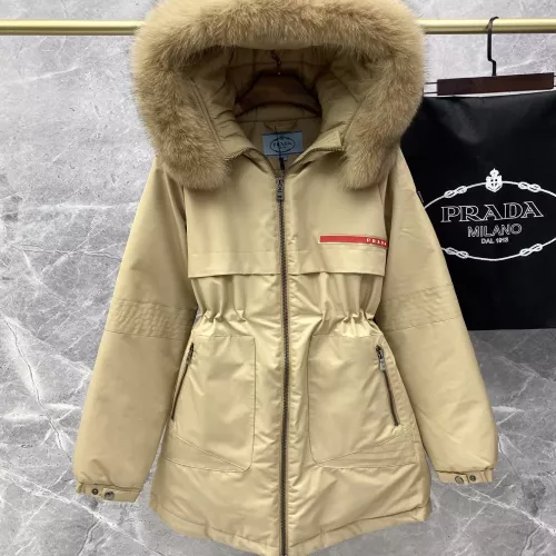 Prada Down Feather Coat Long Sleeved For Women #1380224 $247.93 USD, Wholesale Replica Prada Down Feather Coat