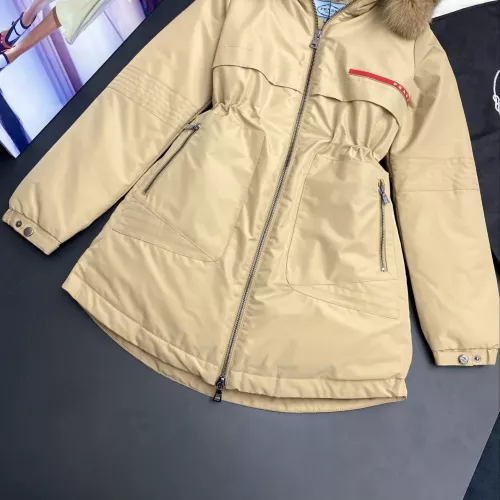 Replica Prada Down Feather Coat Long Sleeved For Women #1380224 $247.93 USD for Wholesale