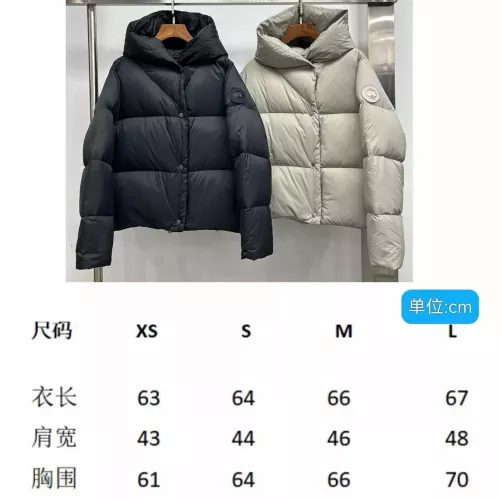 Replica Canada Goose Down Feather Coat Long Sleeved For Women #1380294 $215.00 USD for Wholesale