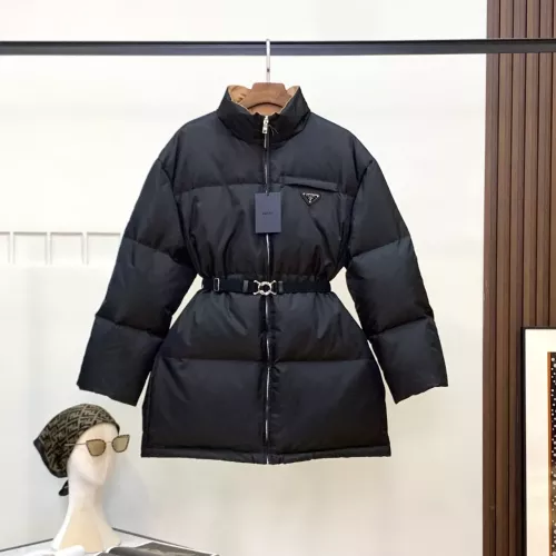 Prada Down Feather Coat Long Sleeved For Women #1380300 $235.00 USD, Wholesale Replica Prada Down Feather Coat