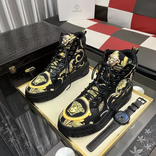 Replica Versace High Tops Shoes For Men #1380518 $88.00 USD for Wholesale