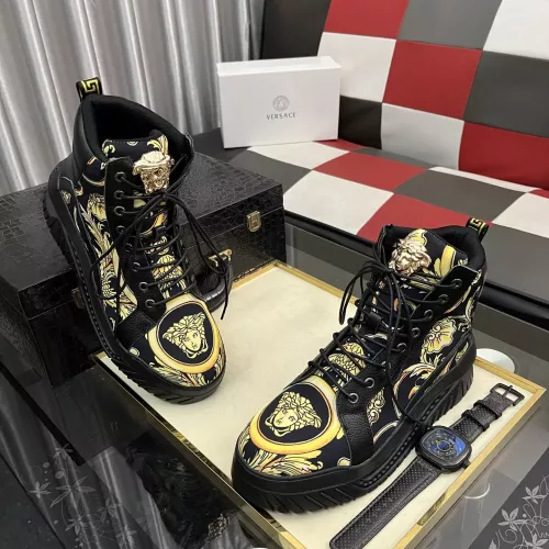Replica Versace High Tops Shoes For Men #1380518 $88.00 USD for Wholesale