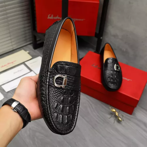 Replica Salvatore Ferragamo Leather Shoes For Men #1380525 $76.00 USD for Wholesale