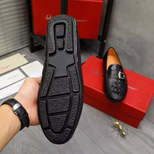 Replica Salvatore Ferragamo Leather Shoes For Men #1380525 $76.00 USD for Wholesale