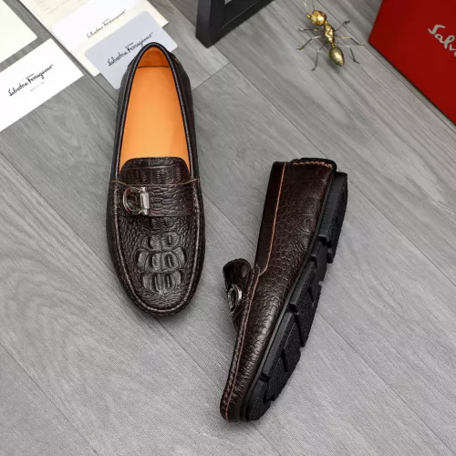 Salvatore Ferragamo Leather Shoes For Men #1380526 $76.00 USD, Wholesale Replica Salvatore Ferragamo Leather Shoes