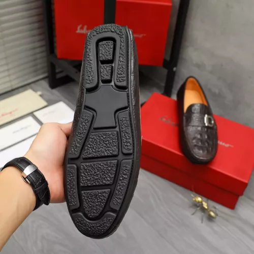 Replica Salvatore Ferragamo Leather Shoes For Men #1380526 $76.00 USD for Wholesale