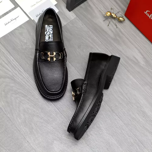 Replica Salvatore Ferragamo Leather Shoes For Men #1380528 $98.00 USD for Wholesale