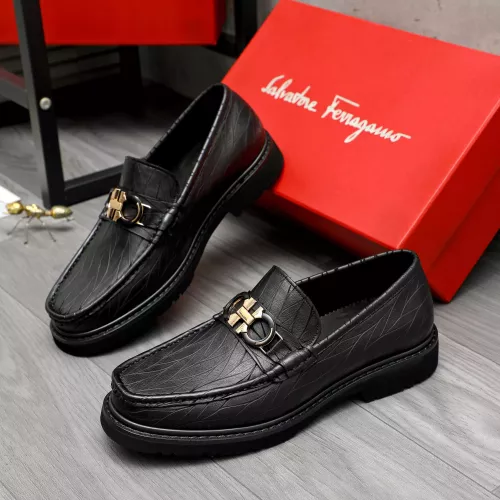 Replica Salvatore Ferragamo Leather Shoes For Men #1380529 $98.00 USD for Wholesale