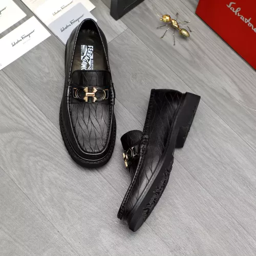 Replica Salvatore Ferragamo Leather Shoes For Men #1380529 $98.00 USD for Wholesale
