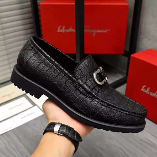 Replica Salvatore Ferragamo Leather Shoes For Men #1380538 $98.00 USD for Wholesale