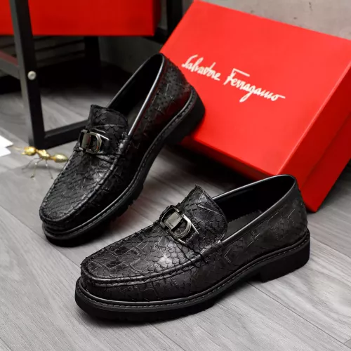 Salvatore Ferragamo Leather Shoes For Men #1380544 $98.00 USD, Wholesale Replica Salvatore Ferragamo Leather Shoes