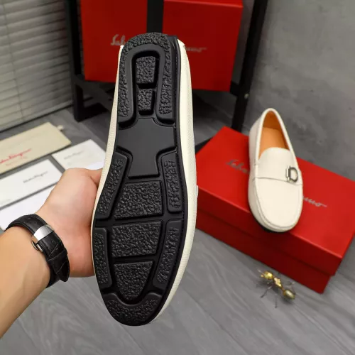 Replica Salvatore Ferragamo Leather Shoes For Men #1380550 $76.00 USD for Wholesale