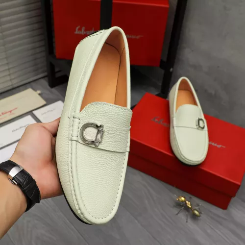 Replica Salvatore Ferragamo Leather Shoes For Men #1380551 $76.00 USD for Wholesale