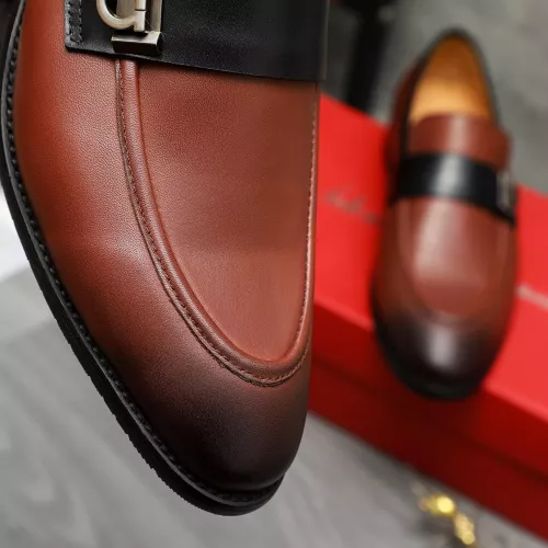 Replica Salvatore Ferragamo Leather Shoes For Men #1380554 $88.00 USD for Wholesale