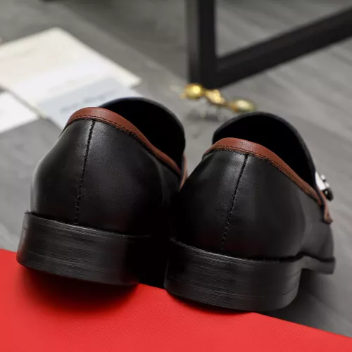 Replica Salvatore Ferragamo Leather Shoes For Men #1380555 $88.00 USD for Wholesale