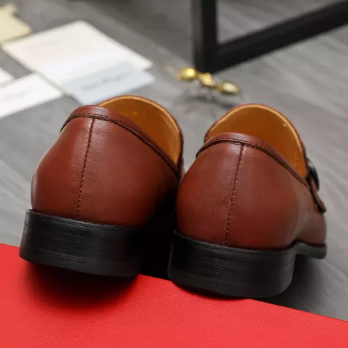 Replica Salvatore Ferragamo Leather Shoes For Men #1380558 $88.00 USD for Wholesale