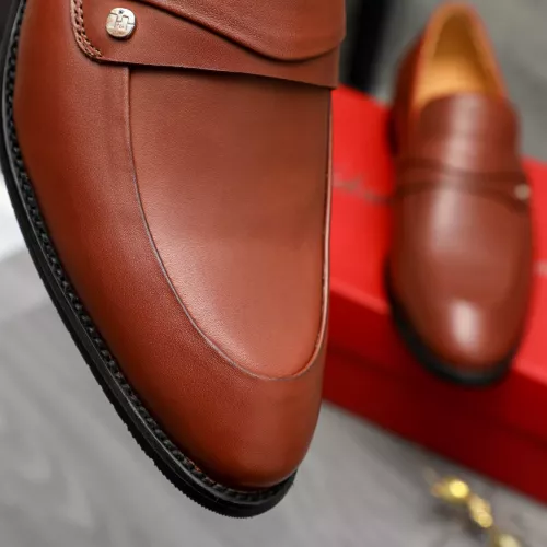 Replica Salvatore Ferragamo Leather Shoes For Men #1380562 $88.00 USD for Wholesale