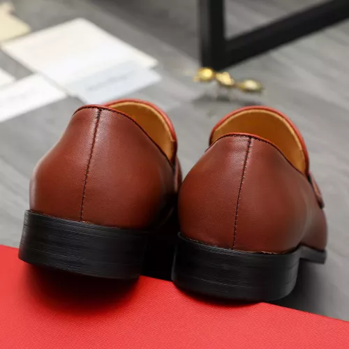 Replica Salvatore Ferragamo Leather Shoes For Men #1380562 $88.00 USD for Wholesale