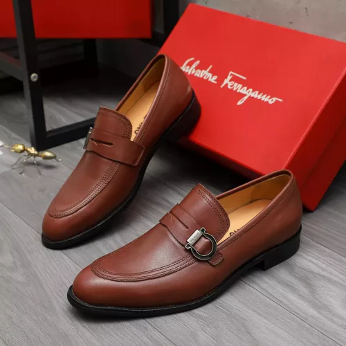Salvatore Ferragamo Leather Shoes For Men #1380564 $88.00 USD, Wholesale Replica Salvatore Ferragamo Leather Shoes