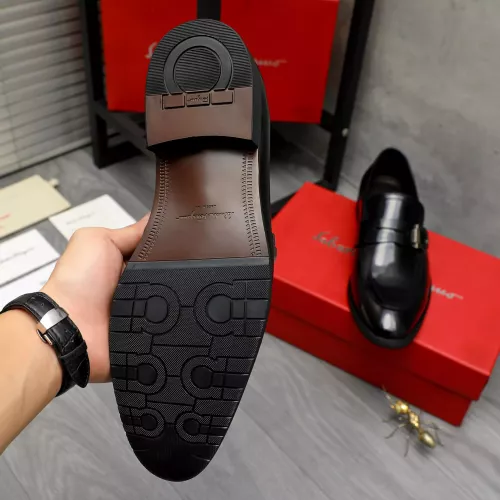 Replica Salvatore Ferragamo Leather Shoes For Men #1380566 $88.00 USD for Wholesale