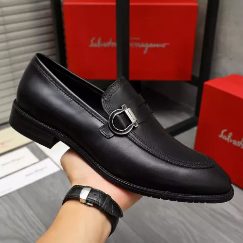 Replica Salvatore Ferragamo Leather Shoes For Men #1380567 $88.00 USD for Wholesale