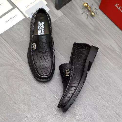 Replica Salvatore Ferragamo Leather Shoes For Men #1380572 $96.00 USD for Wholesale