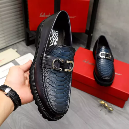 Replica Salvatore Ferragamo Leather Shoes For Men #1380578 $100.00 USD for Wholesale