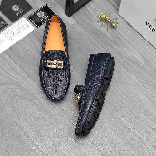 Versace Leather Shoes For Men #1380605 $76.00 USD, Wholesale Replica Versace Leather Shoes