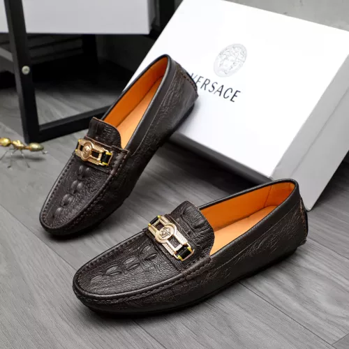 Replica Versace Leather Shoes For Men #1380606 $76.00 USD for Wholesale