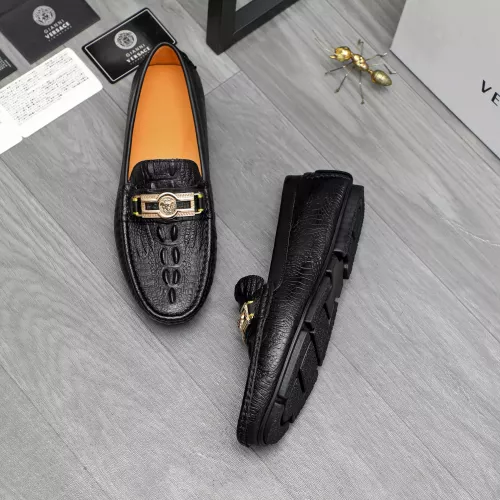 Versace Leather Shoes For Men #1380607 $76.00 USD, Wholesale Replica Versace Leather Shoes