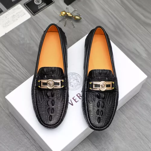 Replica Versace Leather Shoes For Men #1380607 $76.00 USD for Wholesale