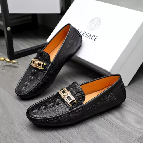 Replica Versace Leather Shoes For Men #1380607 $76.00 USD for Wholesale