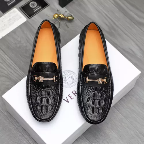 Versace Leather Shoes For Men #1380608 $76.00 USD, Wholesale Replica Versace Leather Shoes