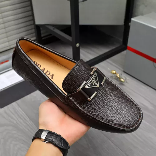 Replica Prada Leather Shoes For Men #1380620 $76.00 USD for Wholesale