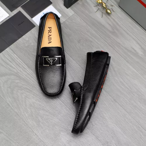 Replica Prada Leather Shoes For Men #1380621 $76.00 USD for Wholesale