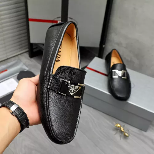 Replica Prada Leather Shoes For Men #1380621 $76.00 USD for Wholesale