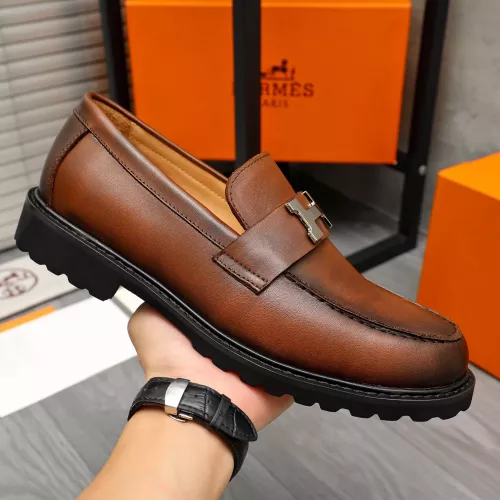 Replica Hermes Leather Shoes For Men #1380632 $85.00 USD for Wholesale