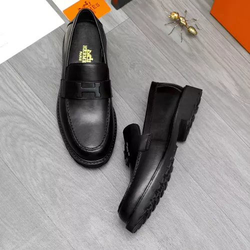Replica Hermes Leather Shoes For Men #1380633 $85.00 USD for Wholesale