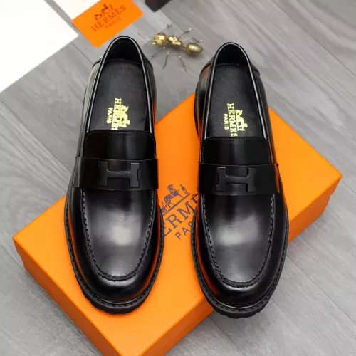 Replica Hermes Leather Shoes For Men #1380634 $85.00 USD for Wholesale
