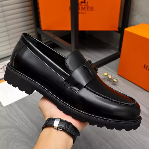 Replica Hermes Leather Shoes For Men #1380634 $85.00 USD for Wholesale