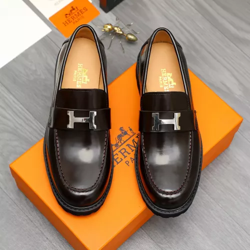 Replica Hermes Leather Shoes For Men #1380635 $85.00 USD for Wholesale