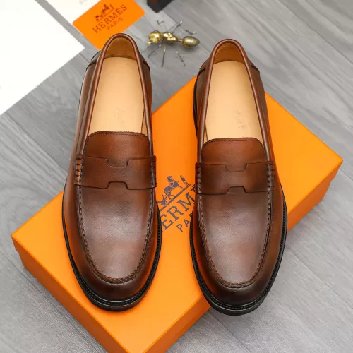 Replica Hermes Leather Shoes For Men #1380636 $85.00 USD for Wholesale