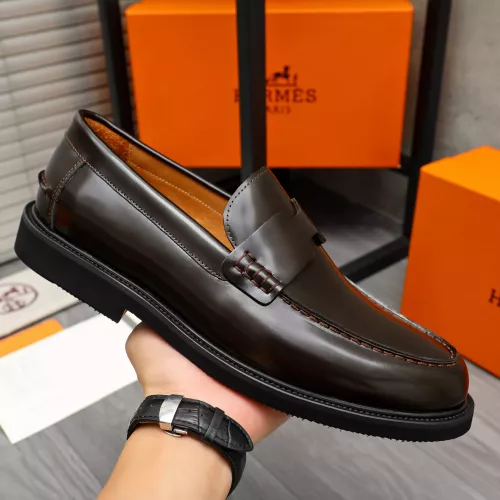 Replica Hermes Leather Shoes For Men #1380637 $85.00 USD for Wholesale