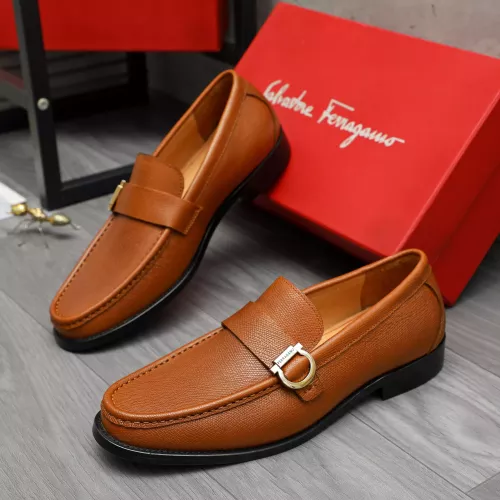 Salvatore Ferragamo Leather Shoes For Men #1380657 $85.00 USD, Wholesale Replica Salvatore Ferragamo Leather Shoes