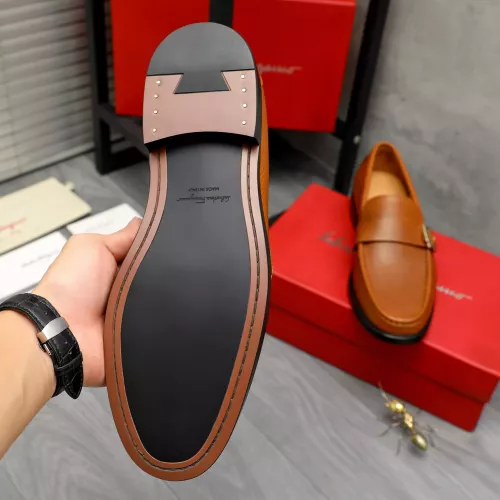 Replica Salvatore Ferragamo Leather Shoes For Men #1380657 $85.00 USD for Wholesale