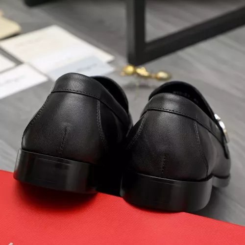 Replica Salvatore Ferragamo Leather Shoes For Men #1380661 $85.00 USD for Wholesale