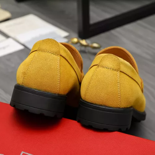 Replica Salvatore Ferragamo Leather Shoes For Men #1380670 $82.00 USD for Wholesale
