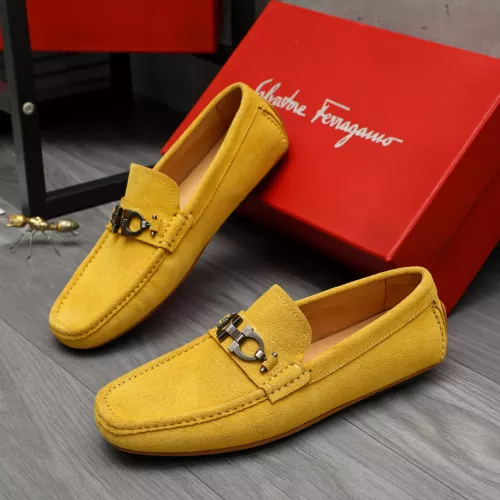 Replica Salvatore Ferragamo Leather Shoes For Men #1380674 $82.00 USD for Wholesale
