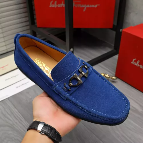 Replica Salvatore Ferragamo Leather Shoes For Men #1380679 $82.00 USD for Wholesale